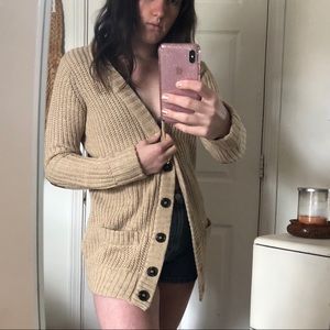 Brown button up cardigan